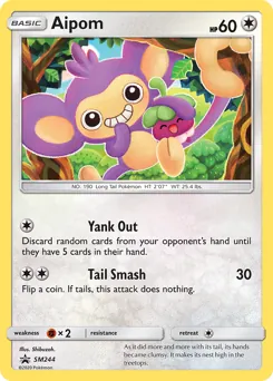 SM Black Star Promos Aipom Pokémon card